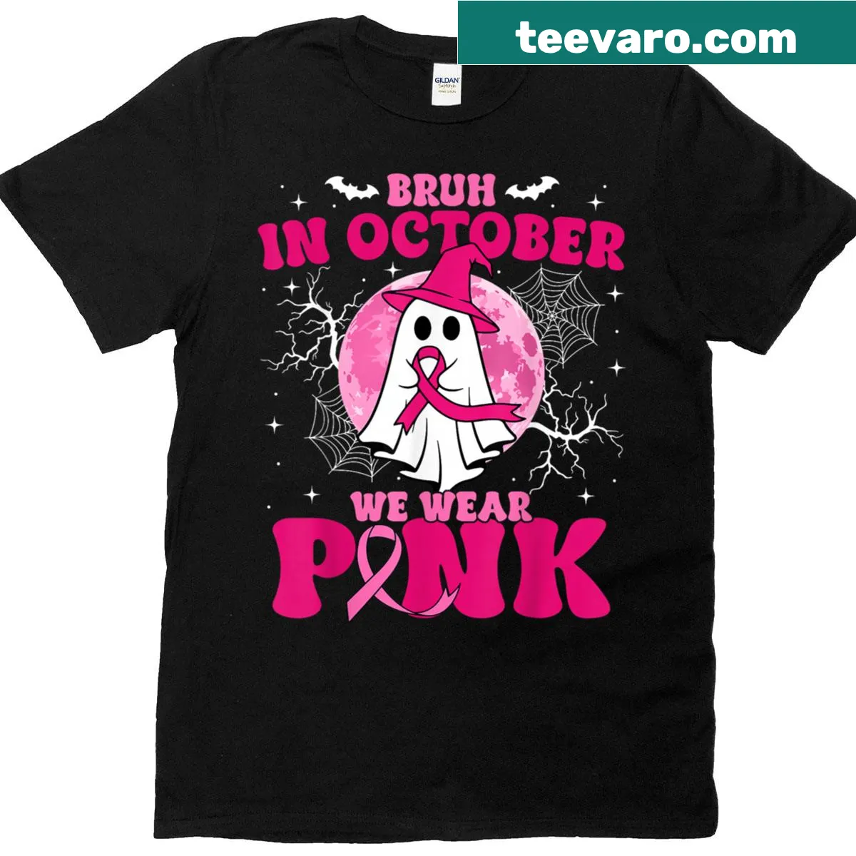 Toddler T-shirt with cheerful graphics promoting breast cancer awareness in October. — on a men's t-shirt