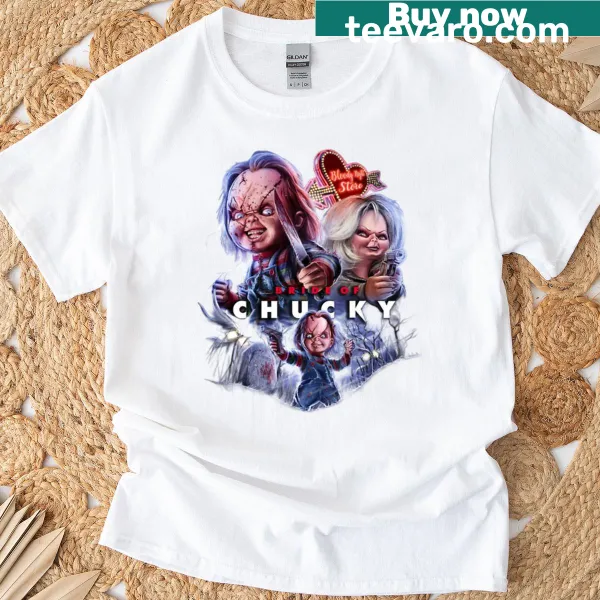 Bride of Chucky t-shirt featuring iconic horror character design