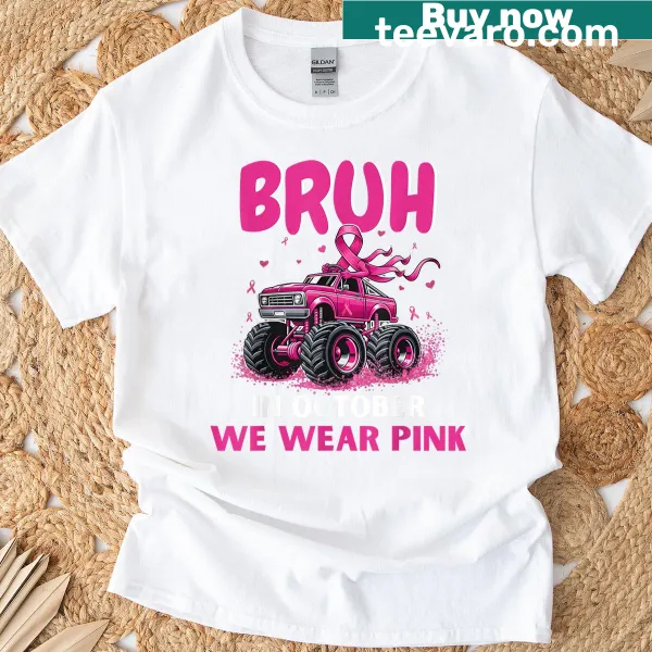 Breast Cancer Awareness T-shirt with bold October-themed message