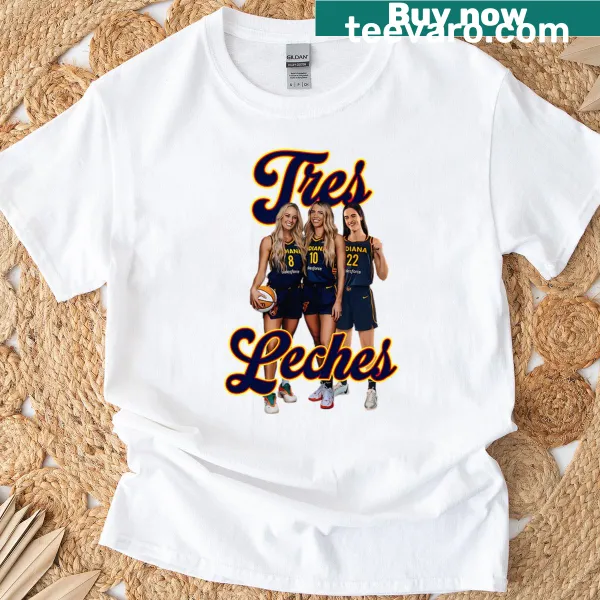 Tres Leches t-shirt featuring names and playful dessert design