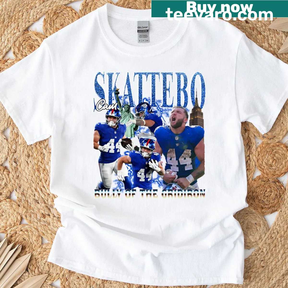 Retro Cam Skattebo T-shirt with unique playful graphic — on a men's t-shirt