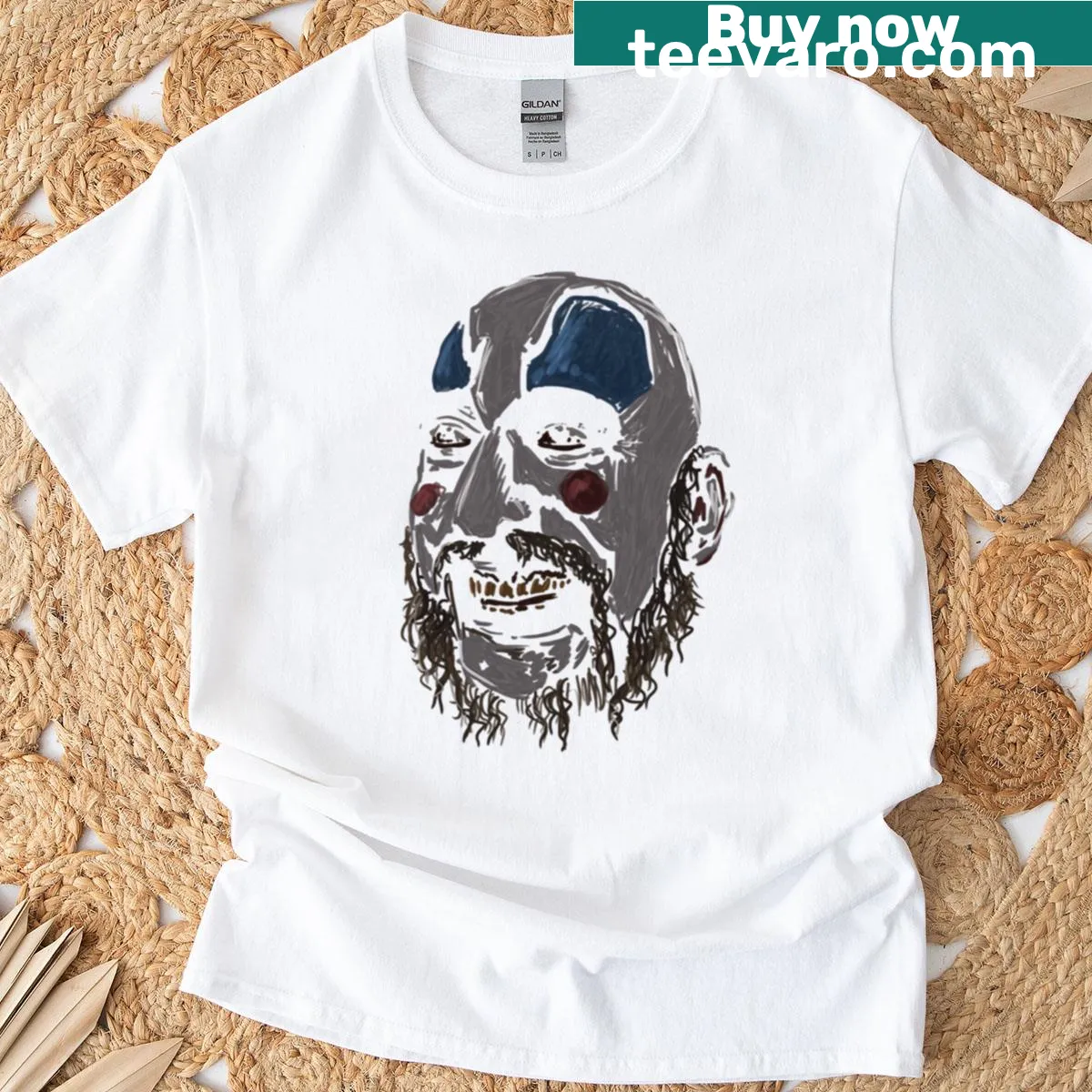 Vintage Captain Spaulding Fried Chicken graphic T-shirt — on a men's t-shirt