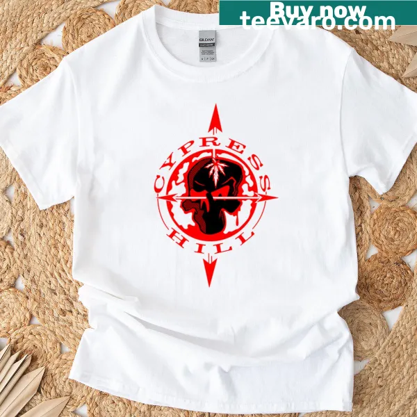 Illustrated Cypress Hill Skull Compass T-shirt