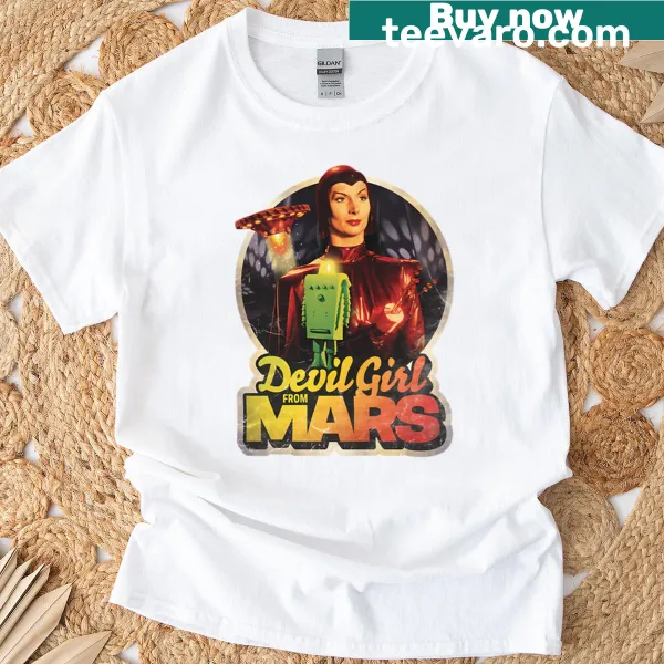 Retro t-shirt inspired by the Devil Girl From Mars 1954 film