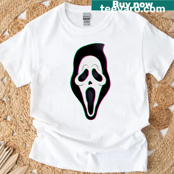 Abstract graphic T-shirt with dynamic doodle scream illustration