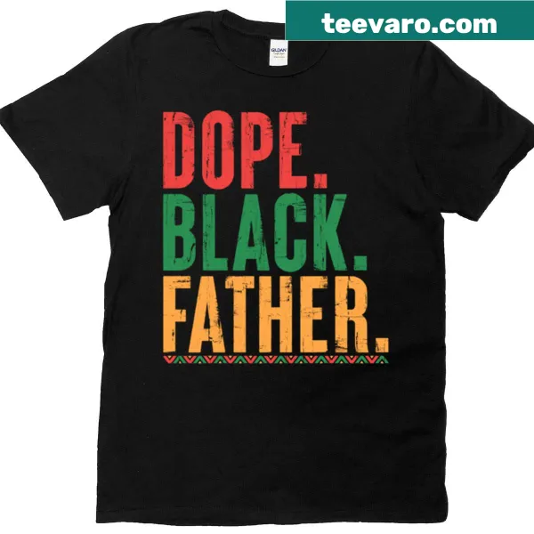 Bold typography T-shirt celebrating black fatherhood
