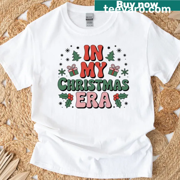 Cute cartoon holiday family T-shirt with funny Christmas graphic