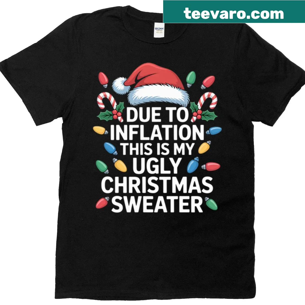 Funny Christmas family t-shirt with humorous holiday-themed graphic — on a men's t-shirt
