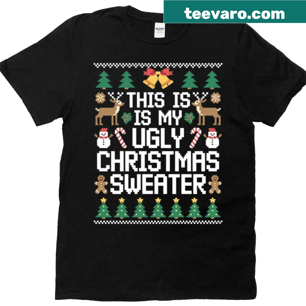 Funny Christmas joke-themed T-shirt with humorous text — on a men's t-shirt