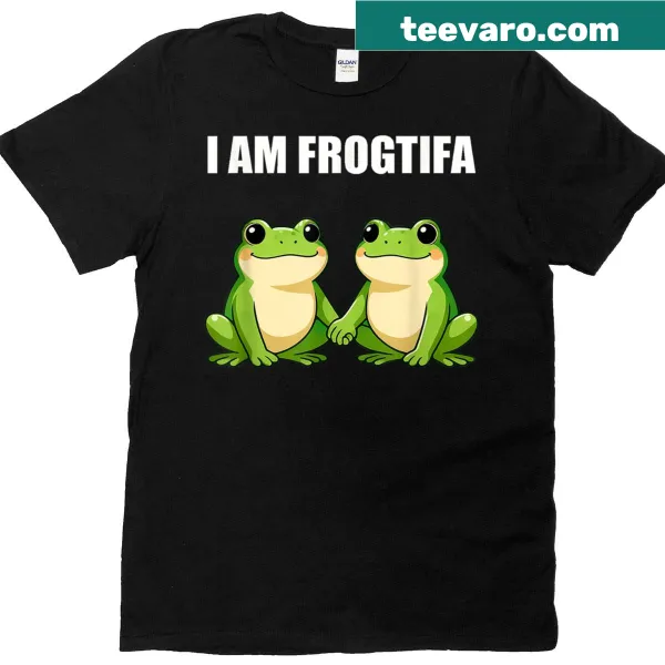 Frogtifa graphic t-shirt with protest theme and frog illustration