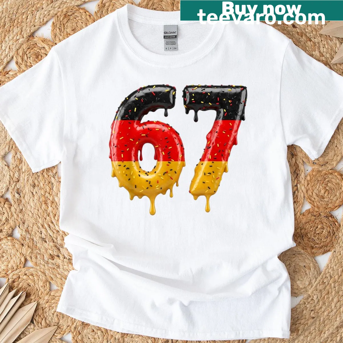 Ice cream drip graphic T-shirt for kids — on a men's t-shirt