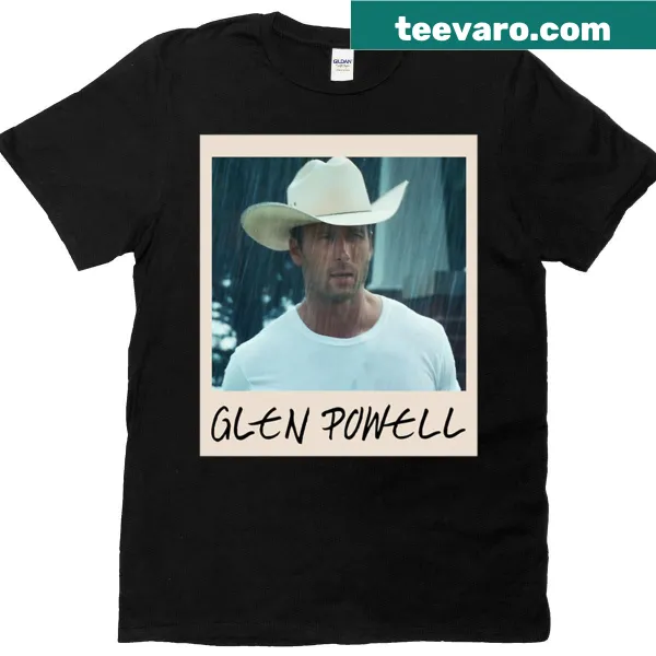 Cowboy-themed T-shirt celebrating Glen Powell