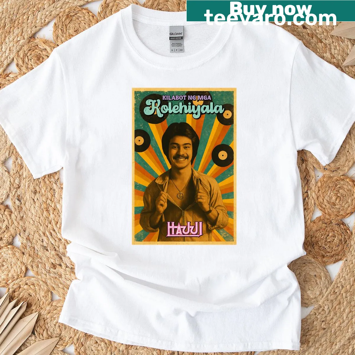 Hajji Alejandro graphic T-shirt — on a men's t-shirt