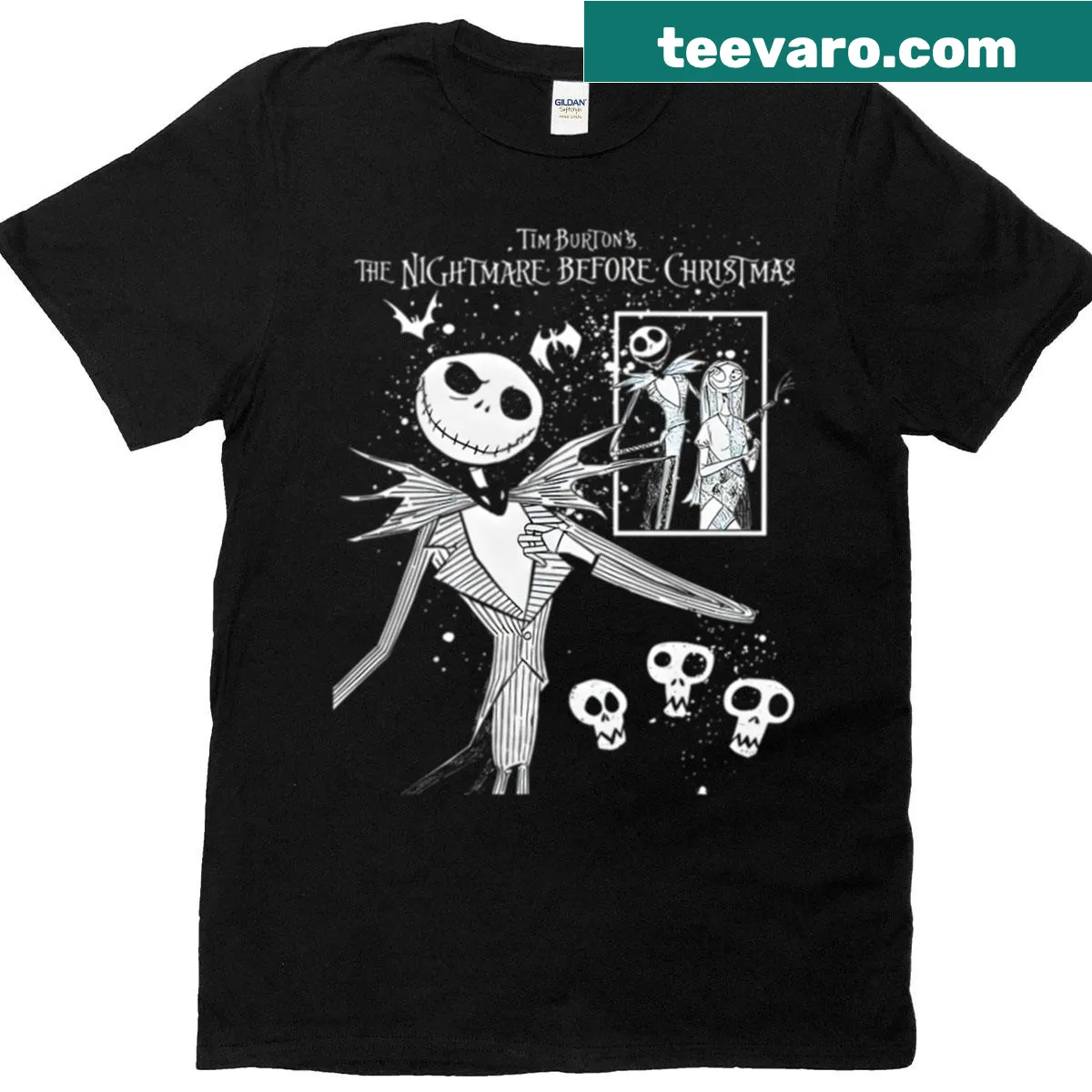 Funny vintage t-shirt featuring cartoon characters from Halloween movies — on a men's t-shirt