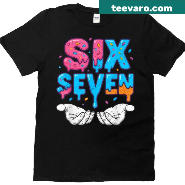 Funny ice cream-themed T-shirt with drippy graphic