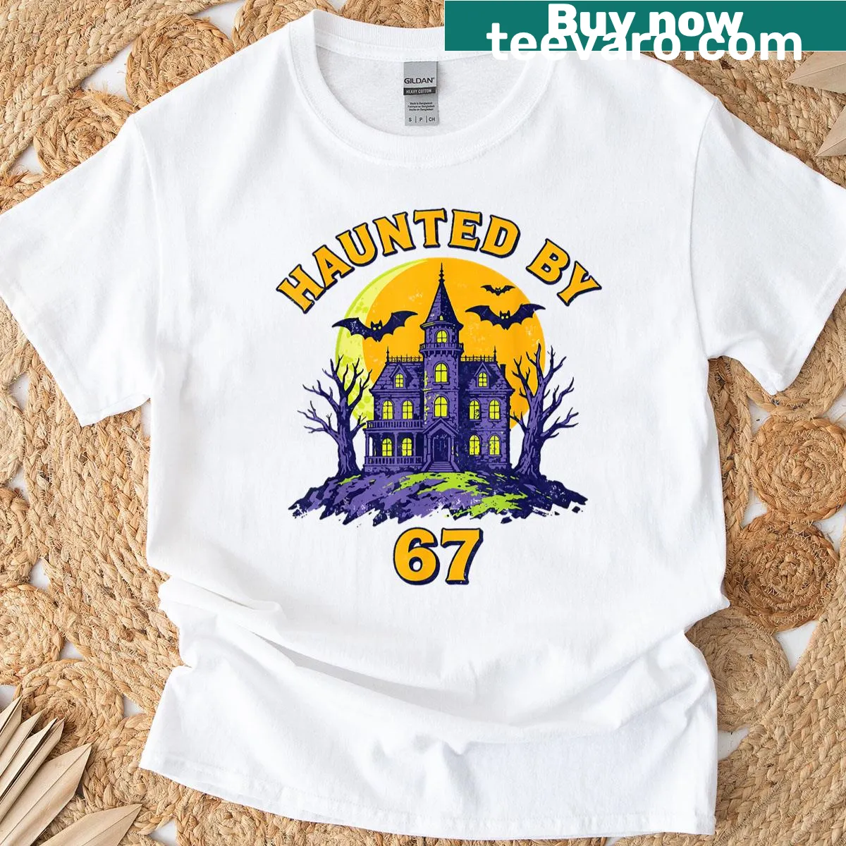 Funny Halloween t-shirt with ghosts and playful meme design — on a men's t-shirt