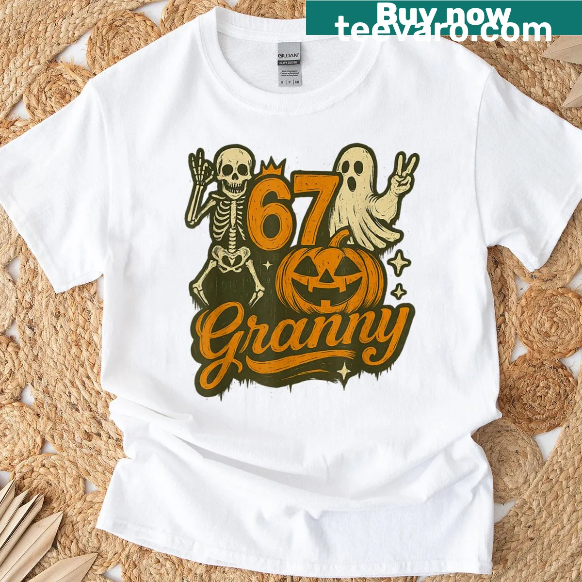 Meme-themed Halloween t-shirt with catchy phrase — on a men's t-shirt