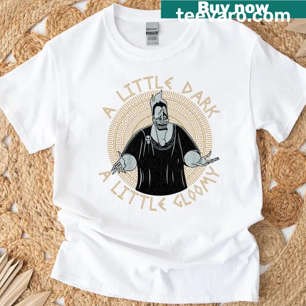Illustrative t-shirt featuring Hercules and Hades characters