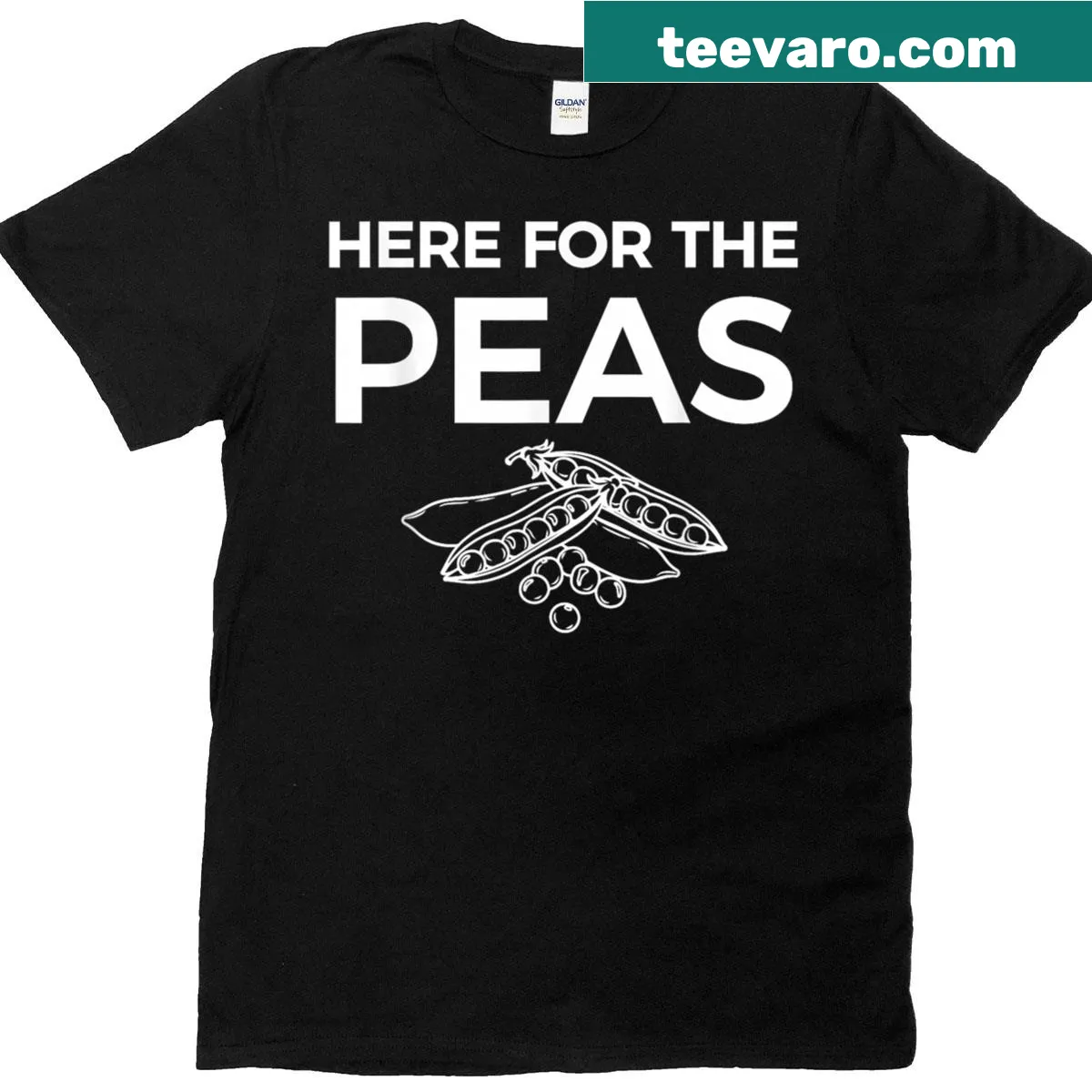 Funny Thanksgiving T-shirt with a saying about peas — on a men's t-shirt