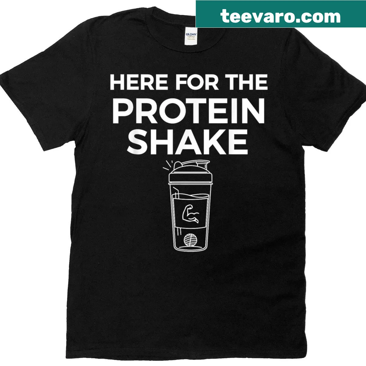 Family matching Thanksgiving shirt with protein shake text — on a men's t-shirt