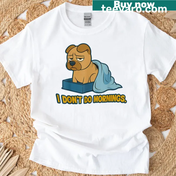 Funny T-shirt with a sleeping dog design for dog lovers