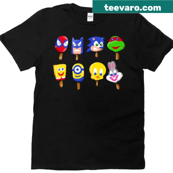 T-shirt featuring playful ice cream bars graphic