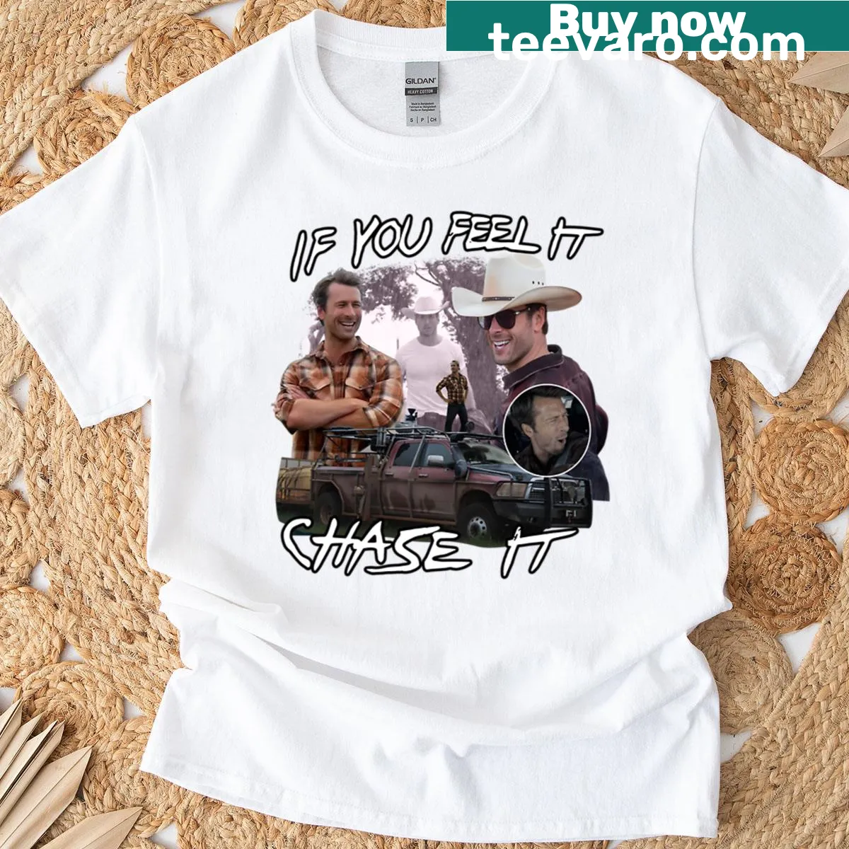 Motivational T-shirt with inspiring text encouraging pursuit of dreams — on a men's t-shirt