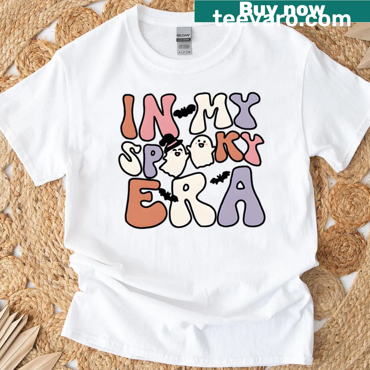 In My Spooky Era t-shirt with whimsical spooky graphic. — on a men's t-shirt