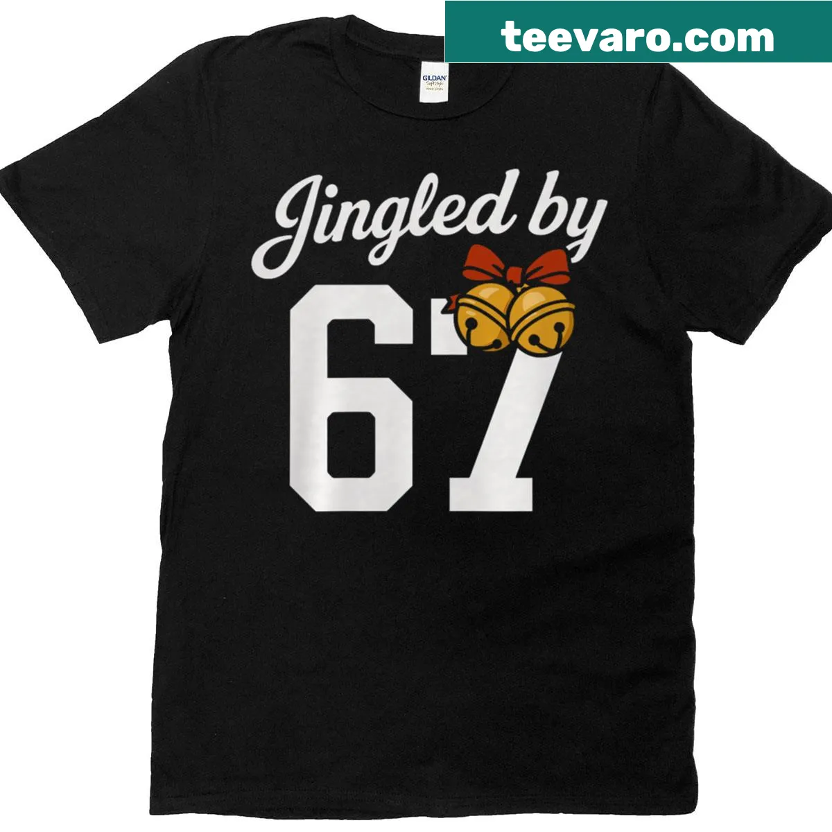 Funny meme-inspired Christmas t-shirt with quirky typography — on a men's t-shirt