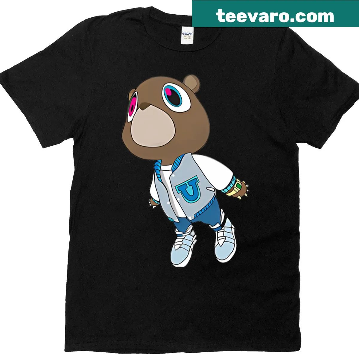 T-shirt featuring 'Graduation' in bold typography honoring Kanye West — on a men's t-shirt