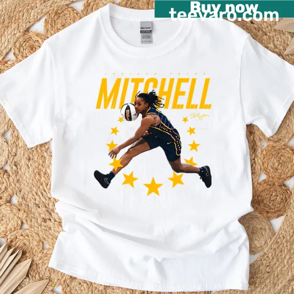 Kelsey Mitchell Indiana Fever t-shirt with player name