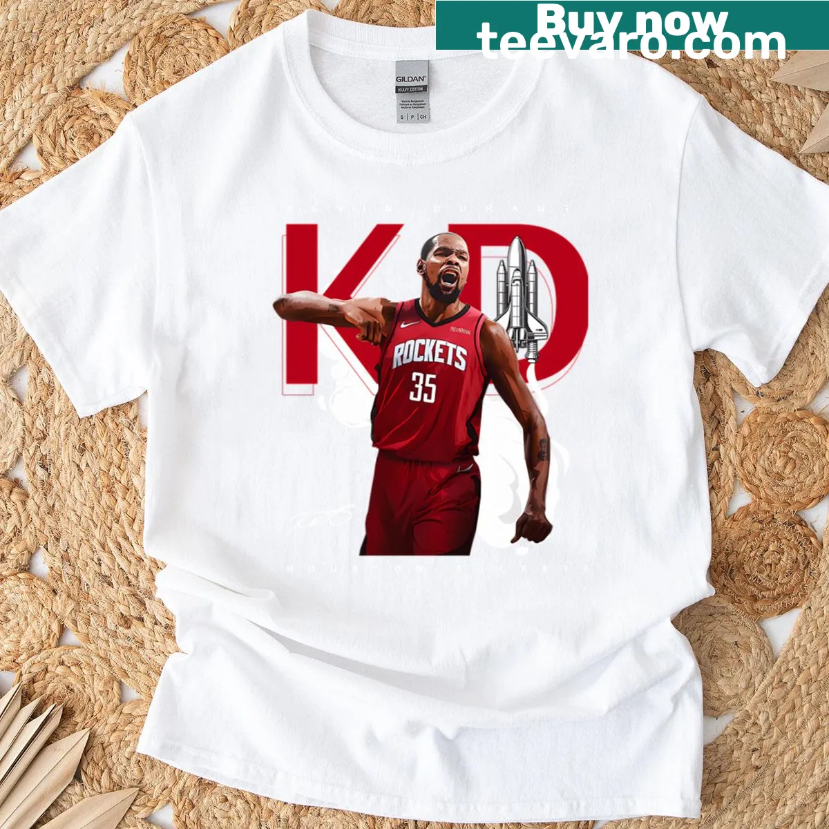 Kevin Durant Houston Rockets T-shirt for basketball fans — on a men's t-shirt