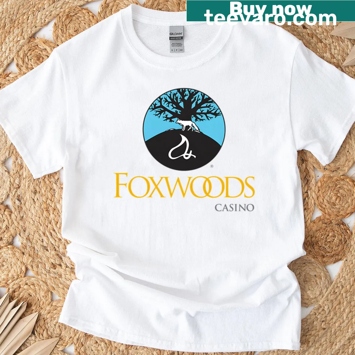 Lakeside reflection scene t-shirt inspired by Foxwoods Resorts Casino — on a men's t-shirt