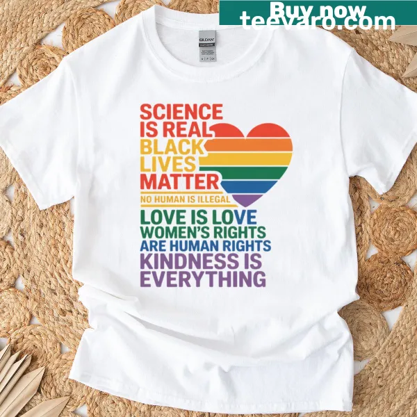 Pride flag T-shirt celebrating LGBT rights and allyship