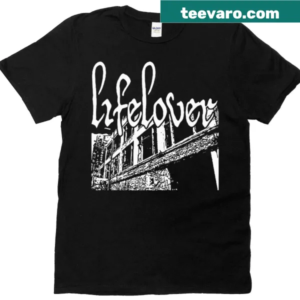 Distressed Lifelover black metal band t-shirt with dark-themed imagery