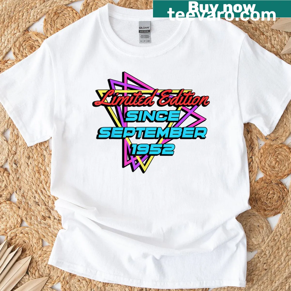 Stylish T-shirt celebrating limited edition since 1952 — on a men's t-shirt