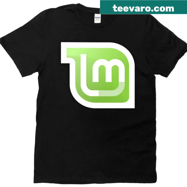 Linux Mint T-shirt featuring sleek typography logo