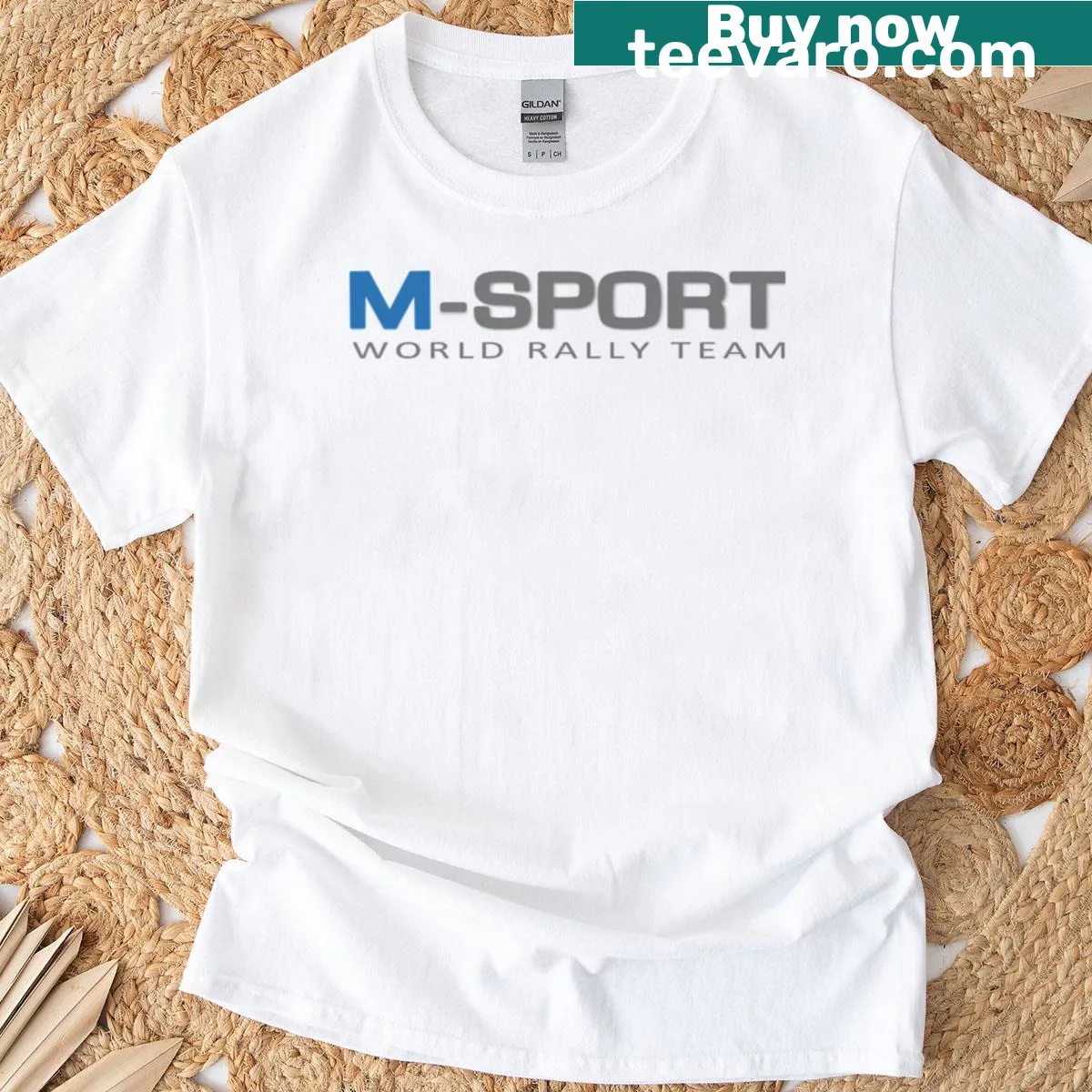 M Sport Rally logo on a T-shirt — on a men's t-shirt