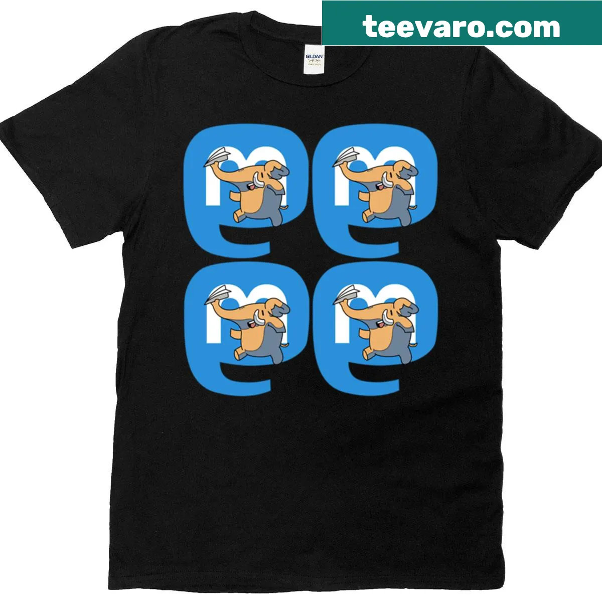 Mastodon app mascot graphic T-shirt — on a men's t-shirt