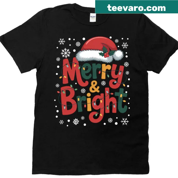 Cute Christmas t-shirt with playful holiday illustrations