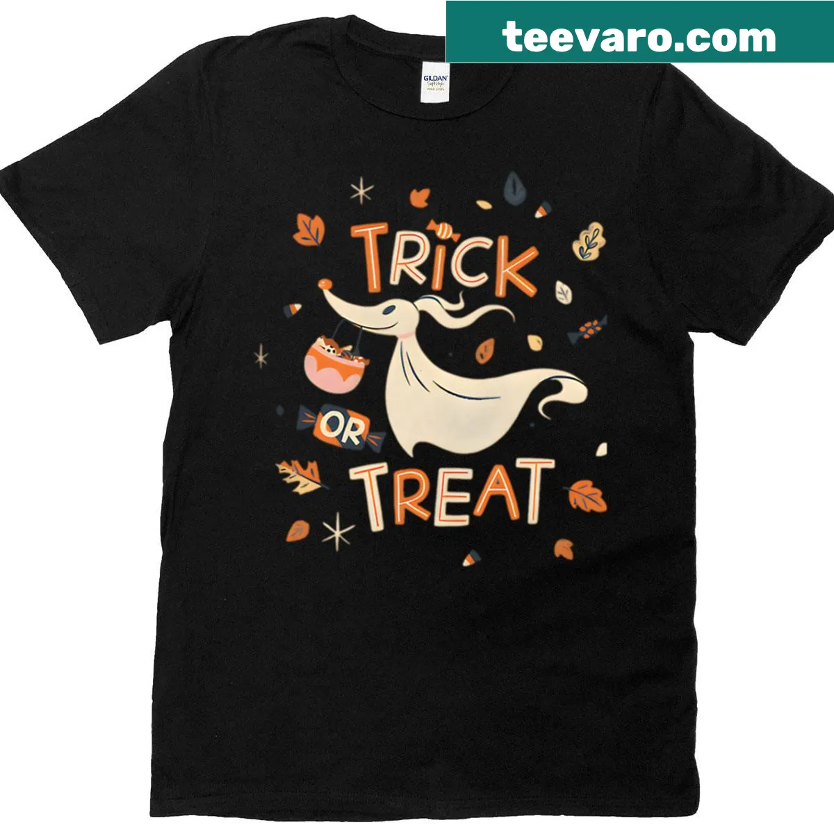 Vintage Halloween character T-shirt with funny cartoon graphics — on a men's t-shirt