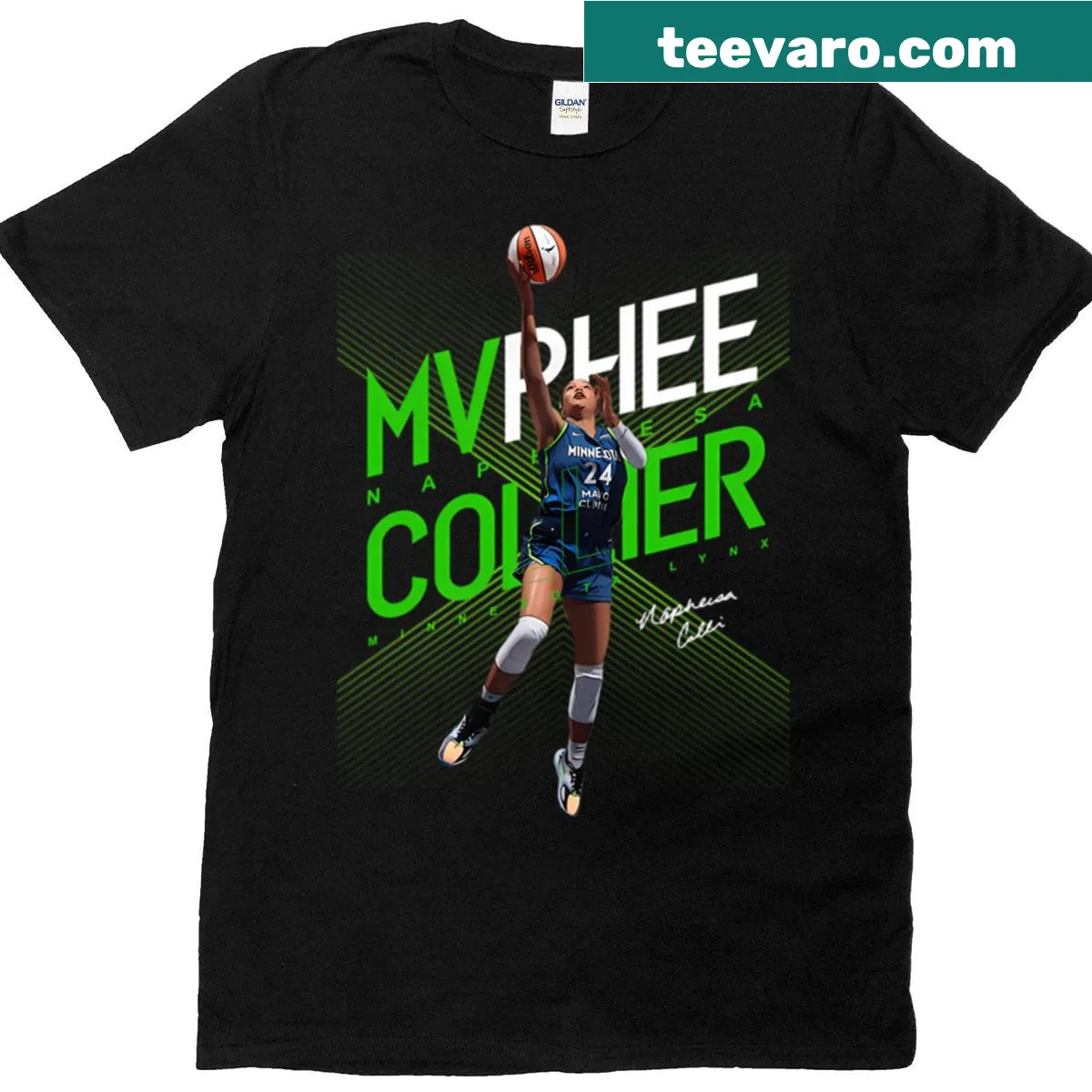 Minnesota Lynx T-shirt celebrating Napheesa Collier — on a men's t-shirt