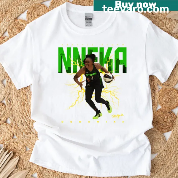 Graphic T-shirt celebrating Nneka Ogwumike and the Seattle Storm.
