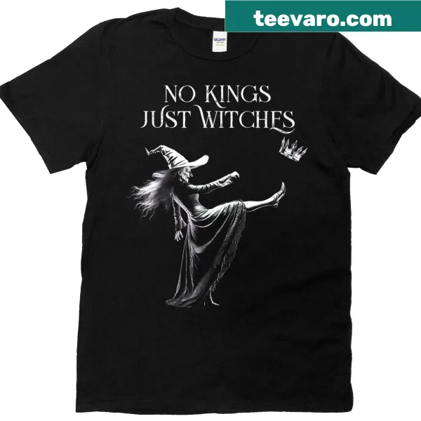 No Kings Just Witches Halloween graphic t-shirt