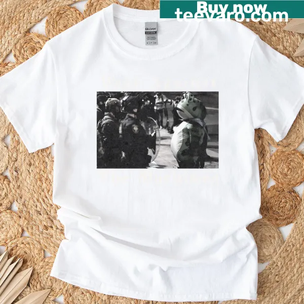 Grunge-style T-shirt featuring the Portland Frog design