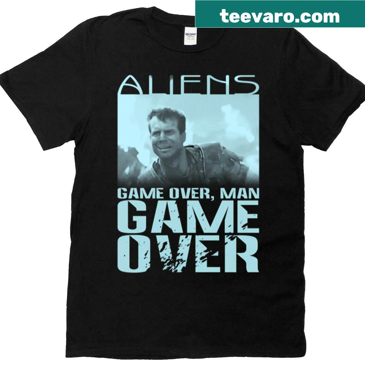 Vintage 80s movie-themed T-shirt with nostalgic graphic — on a men's t-shirt