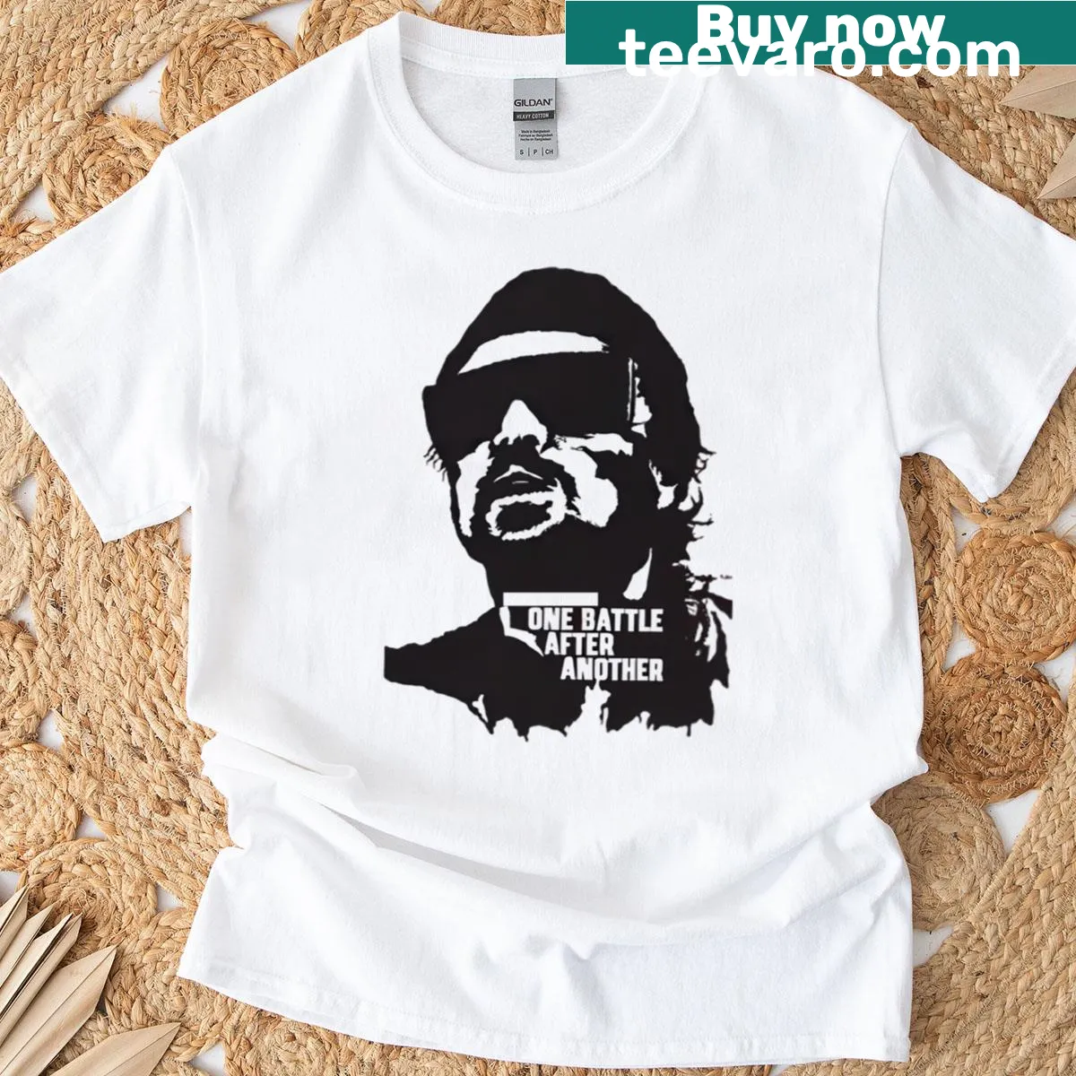Vintage movie t-shirt with motivational phrase — on a men's t-shirt