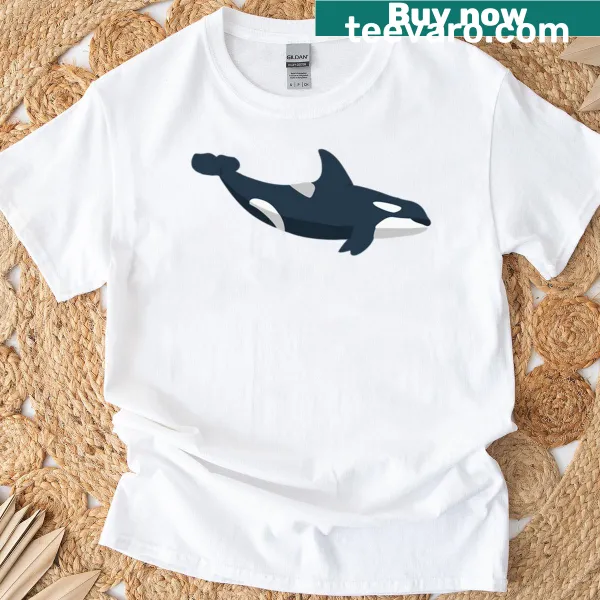 Minimalist cute orca whale graphic t-shirt