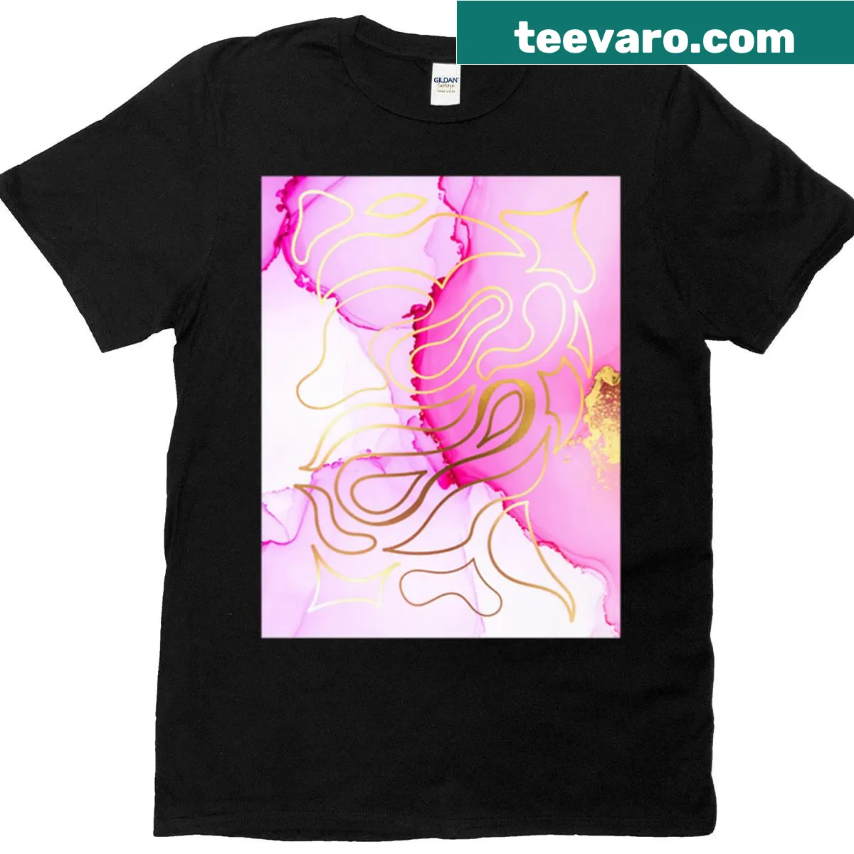 Elegant hand-lettered typography design — on a men's t-shirt