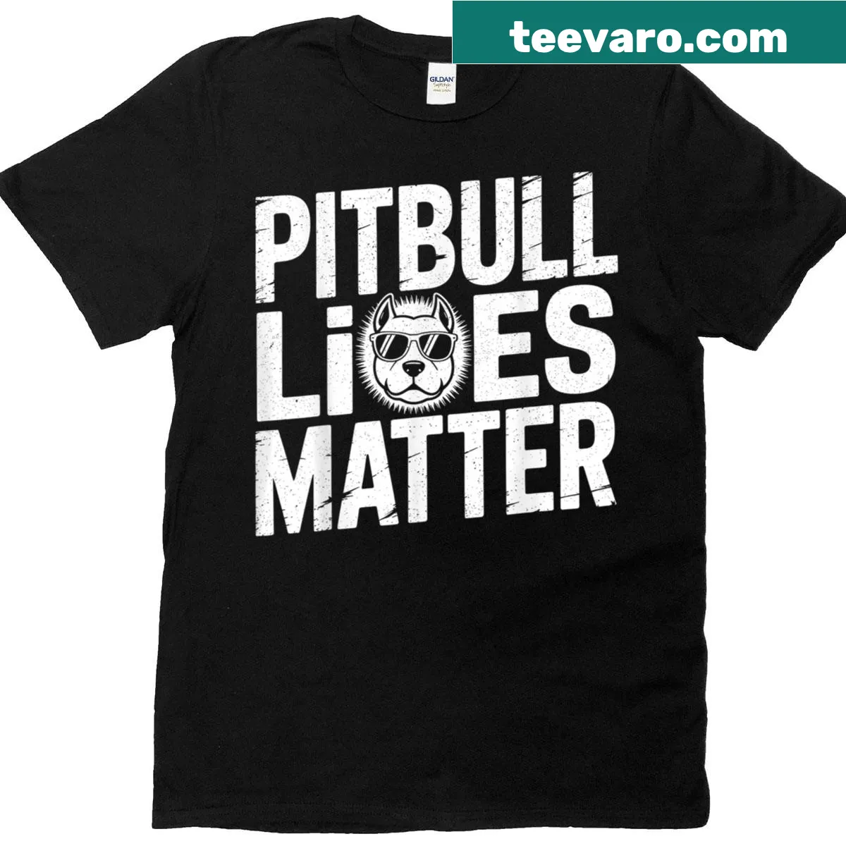T-shirt featuring a bold declaration supporting Pitbulls — on a men's t-shirt
